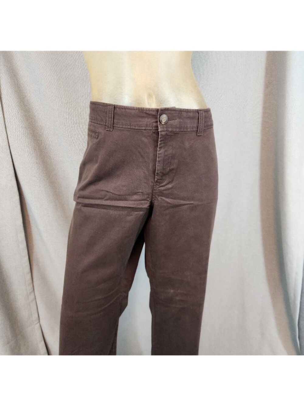 Old Navy Petites Brown Straight Leg Pants Slacks Siz 16 16P XL XLARGE 36 W x29 I - Picture 2 of 8